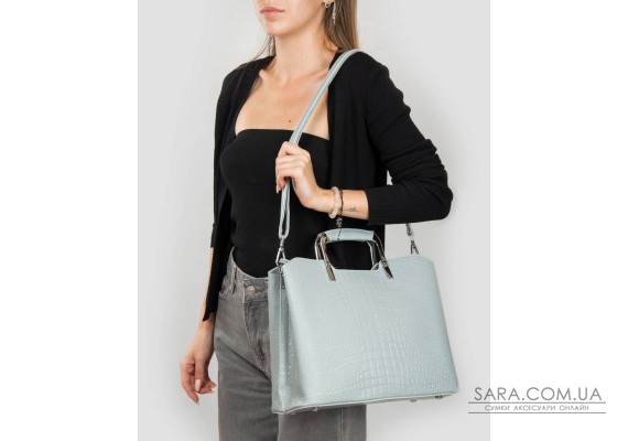 Сумка Шкіряна Жіноча Класична ALEX RAI 1540-1 l-grey
