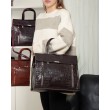 Сумка Женская Классическая кожа ALEX RAI 5052 brown croco
