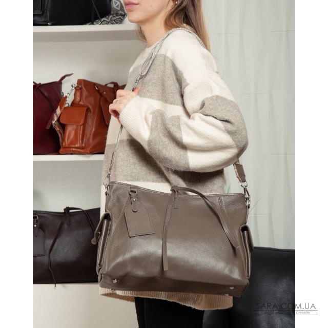 Сумка Женская Классическая кожа ALEX RAI 91008-9 khaki Сумка Женская Классическая кожа ALEX RAI 91008-9 khaki
