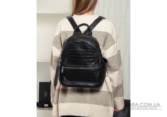 Сумка Шкіряна Жіноча Рюкзак ALEX RAI 95518-9 black