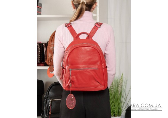 Сумка Шкіряна Жіноча Рюкзак ALEX RAI 8635-9 red