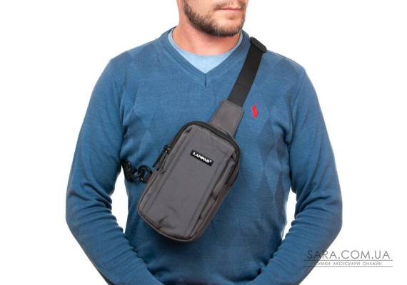 Сумка Чоловіча на плече нейлон Lanpad 6043 gray