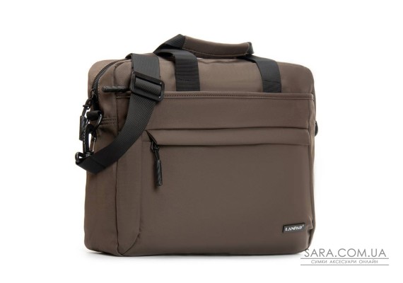 Сумка Чоловіча Для Ноутбука нейлон Lanpad 37017 brown