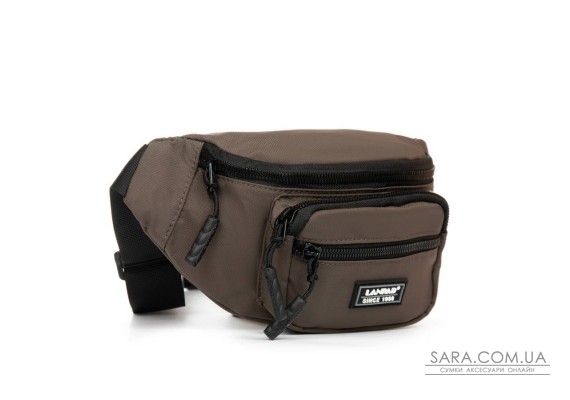 Сумка Чоловіча На пояс нейлон Lanpad 83043 brown
