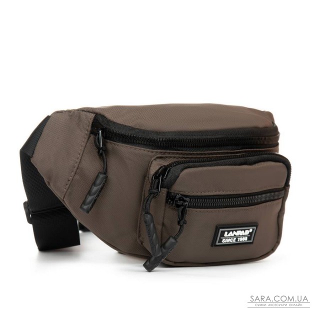 Сумка Чоловіча На пояс нейлон Lanpad 83043 brown Сумка Чоловіча На пояс нейлон Lanpad 83043 brown