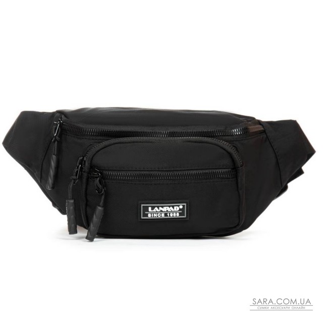 Сумка Чоловіча На пояс нейлон Lanpad 83043 black Сумка Чоловіча На пояс нейлон Lanpad 83043 black