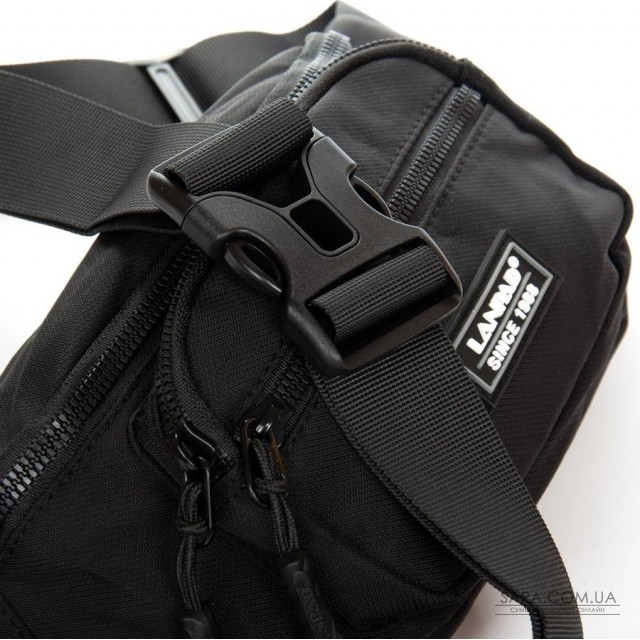 Сумка Чоловіча На пояс нейлон Lanpad 83043 black Сумка Чоловіча На пояс нейлон Lanpad 83043 black