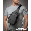 Сумка Чоловіча на плече нейлон Lanpad A4157 grey бол