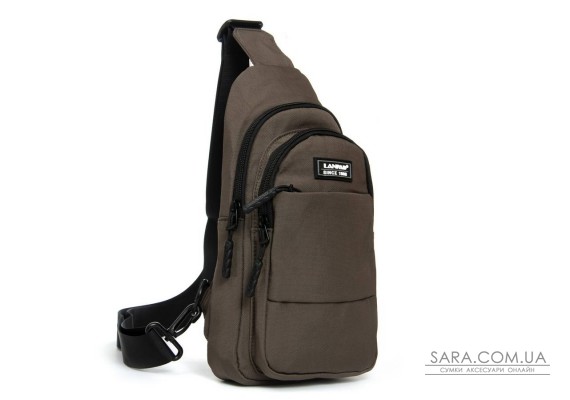 Сумка Мужская На Плечо нейлон Lanpad A4157 brown бол