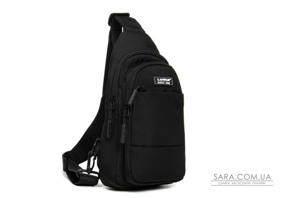Сумка Мужская На Плечо нейлон Lanpad A4157 black бол