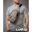 Сумка Чоловіча на плече нейлон Lanpad A4158 khaki бол