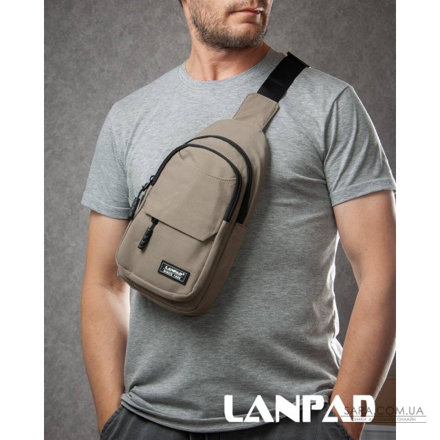 Сумка Мужская На Плечо нейлон Lanpad A4158 khaki бол Сумка Мужская На Плечо нейлон Lanpad A4158 khaki бол