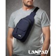 Сумка Мужская На Плечо нейлон Lanpad A4158 blue бол