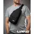 Сумка Мужская На Плечо нейлон Lanpad A4158 black бол