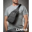 Сумка Мужская На Плечо нейлон Lanpad A4159 grey бол