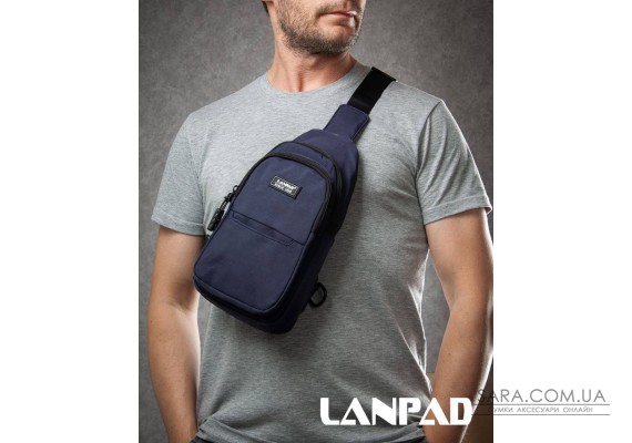 Сумка Чоловіча на плече нейлон Lanpad A4159 blue бол