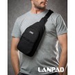 Сумка Мужская На Плечо нейлон Lanpad A4159 black бол
