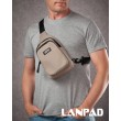 Сумка Мужская На Плечо нейлон Lanpad 86803 khaki мал