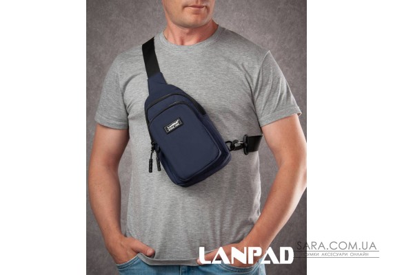 Сумка Чоловіча на плече нейлон Lanpad 86803 blue мал