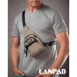 Сумка Мужская На Плечо нейлон Lanpad A65365 khaki мал