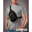 Сумка Мужская На Плечо нейлон Lanpad 86803 black мал