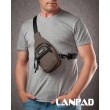 Сумка Мужская На Плечо нейлон Lanpad A65365 brown мал