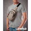 Сумка Мужская На Плечо нейлон Lanpad 8805 khaki мал
