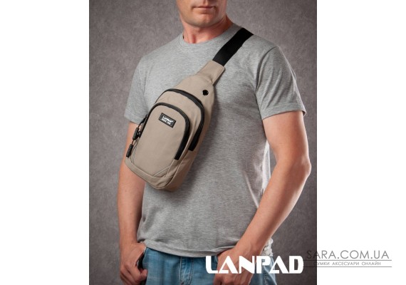 Сумка Чоловіча на плече нейлон Lanpad 8805 khaki мал