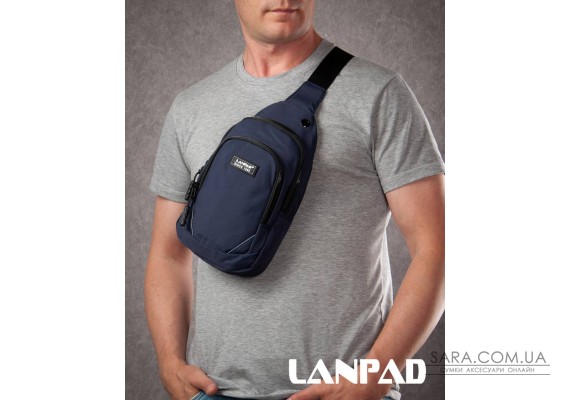 Сумка Чоловіча на плече нейлон Lanpad 8805 blue мал