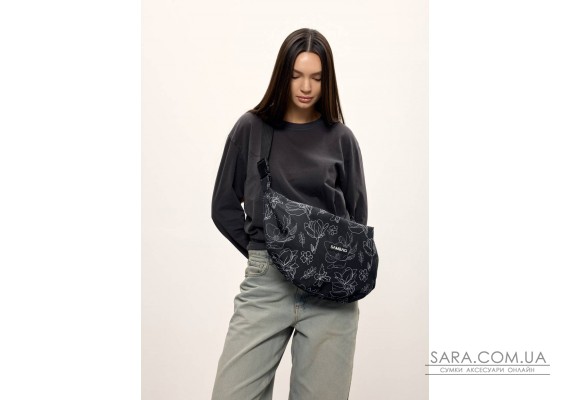 Жіноча сумка Sambag HOBO Bag-glove принт "Blossom"
