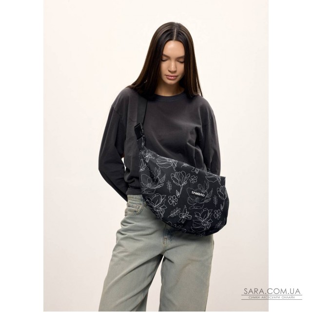 Жіноча сумка Sambag HOBO Bag-glove принт "Blossom" Жіноча сумка Sambag HOBO Bag-glove принт "Blossom"