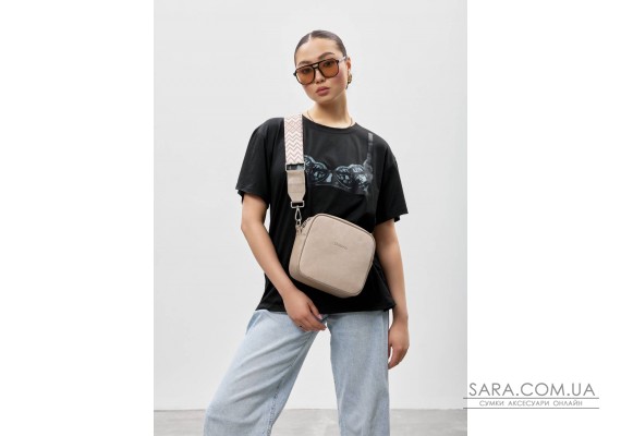 Жіноча сумка кроссбоді Sambag Frame бежева