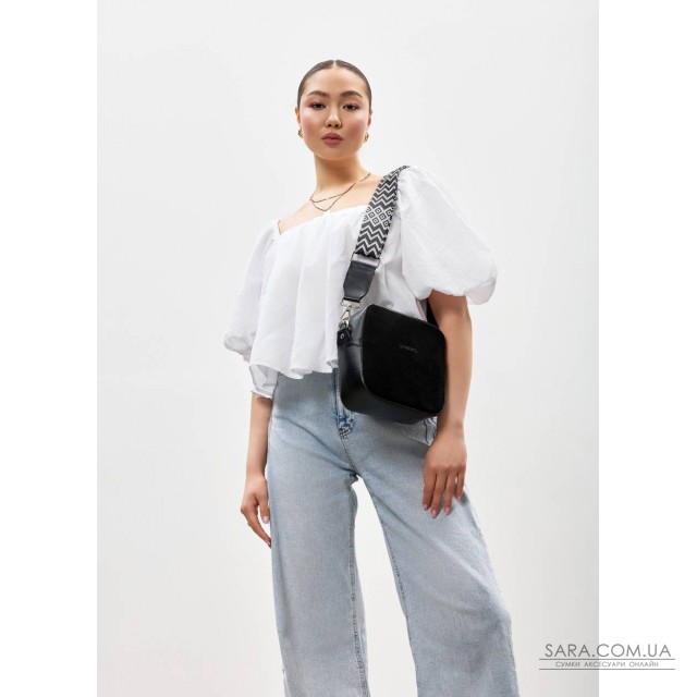 Жіноча сумка кроссбоді Sambag Frame чорна Жіноча сумка кроссбоді Sambag Frame чорна