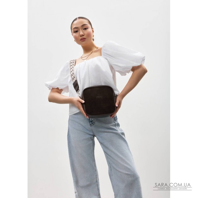 Жіноча сумка кроссбоді Sambag Frame шоколадна Жіноча сумка кроссбоді Sambag Frame шоколадна