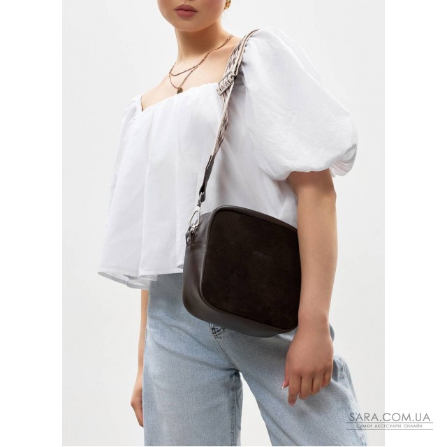 Жіноча сумка кроссбоді Sambag Frame шоколадна Жіноча сумка кроссбоді Sambag Frame шоколадна