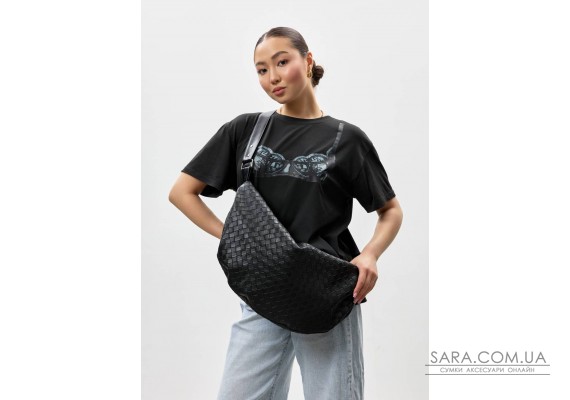 Жіноча сумка Sambag HOBO Bag-glove чорна структурна