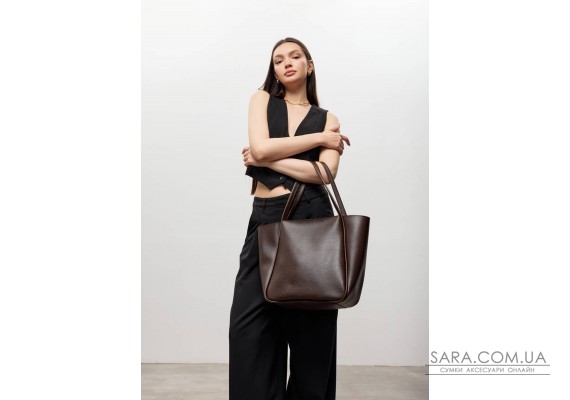 Жіноча велика сумка Leoma Shopper коричнева