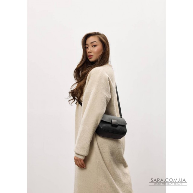 Жіноча шкіряна сумка Sambag Leoma Elara чорна Жіноча шкіряна сумка Sambag Leoma Elara чорна