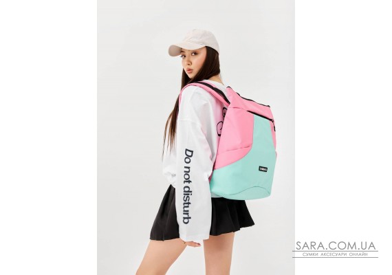 Жіночий рюкзак ролл Sambag RollTop X рожево-м’ятний