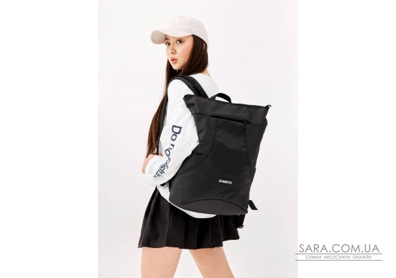 Жіночий рюкзак ролл Sambag RollTop X чорний оксфорд