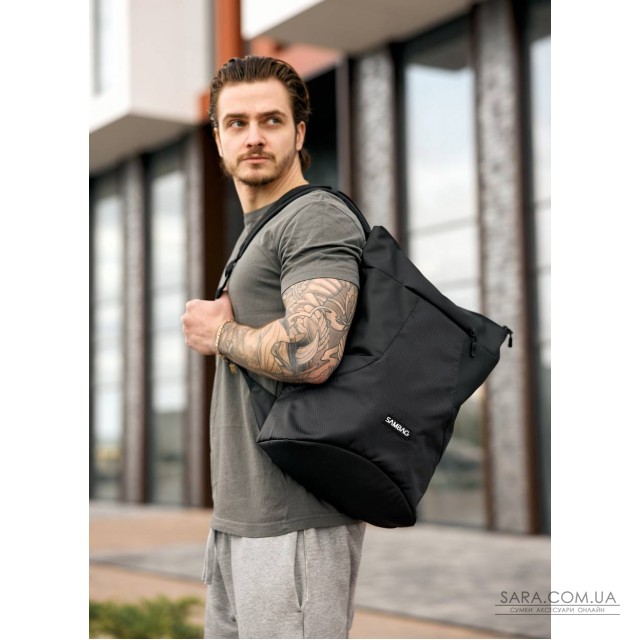 Чоловічий рюкзак ролл Sambag RollTop X чорний оксфорд Чоловічий рюкзак ролл Sambag RollTop X чорний оксфорд