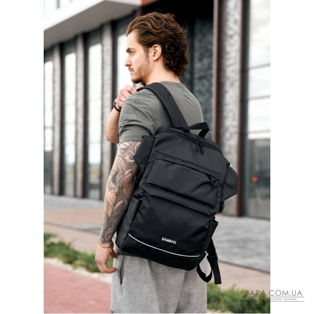 Чоловічий рюкзак Sambag Aura L чорний Чоловічий рюкзак Sambag Aura L чорний
