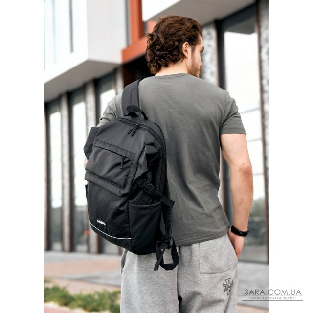Чоловічий рюкзак Sambag Aura L чорний Чоловічий рюкзак Sambag Aura L чорний