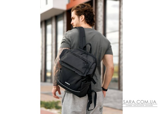 Чоловічий рюкзак Sambag Aura чорний оксфорд