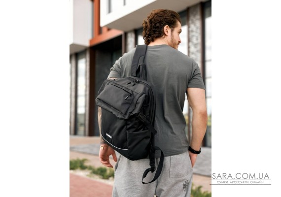 Чоловічий рюкзак Sambag Aura чорний оксфорд