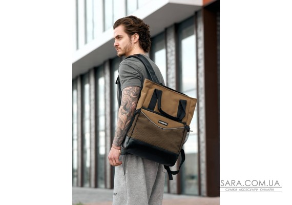 Чоловіча сумка-рюкзак Sambag Cargo горіх