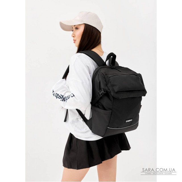 Жіночий рюкзак Sambag Aura чорний оксфорд Жіночий рюкзак Sambag Aura чорний оксфорд