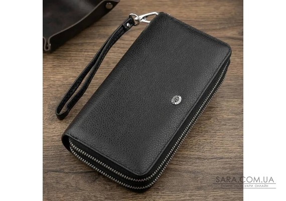 Чоловічий гаманець ST Leather 18451 (ST127) натуральна шкіра Чорний