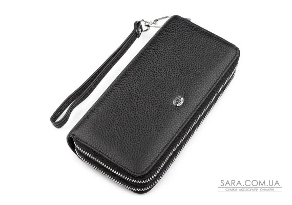 Гаманець жіночий ST Leather 18446 (ST238-2) дві блискавки Чорний
