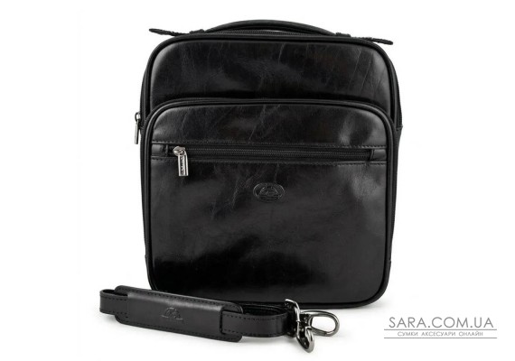 Мужская кожаная сумка Tony Perotti Italico 7058 nero (90634) Черная